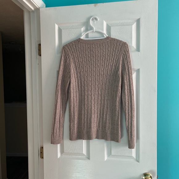 Croft & Barrow Cable Knit Crew-Neck Sweater - Picture 2 of 5